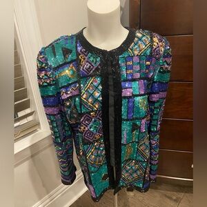 Laurence Kazar sequin blazer VINTAGE